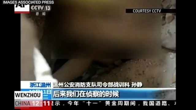 Chine : Une fillette en vie après l'écroulement d'un immeuble