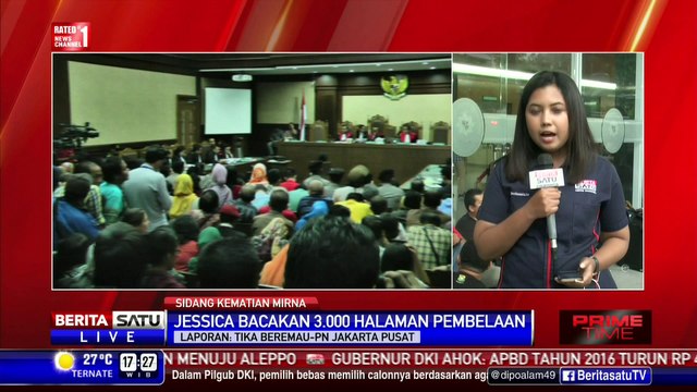 3 Ribu Halaman Pledoi Jessica Wongso di Persidangan