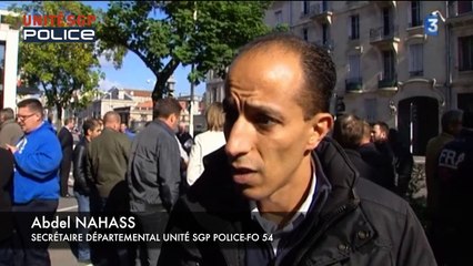 RASSEMBLEMENT DES POLICIERS À NANCY - INTERVENTION D'ABDEL NAHASS SUR FRANCE 3
