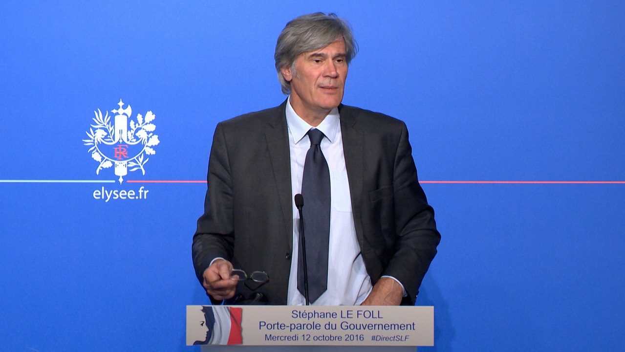 Point de presse de Stéphane Le Foll, le 12 octobre 2016