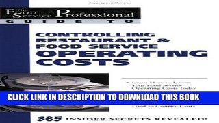 New Book The Food Service Professional Guide to Controlling Restaurant   Food Service Operating