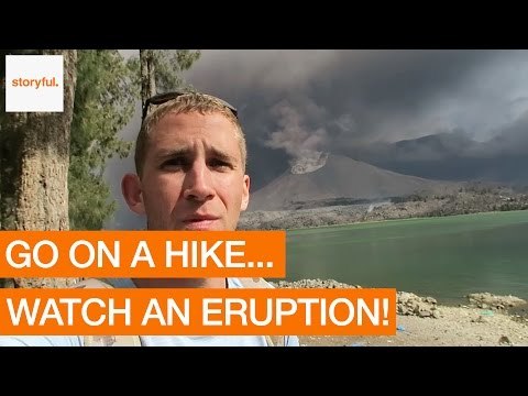 Hiker Witnesses Volcanic Eruption on Indonesian Island