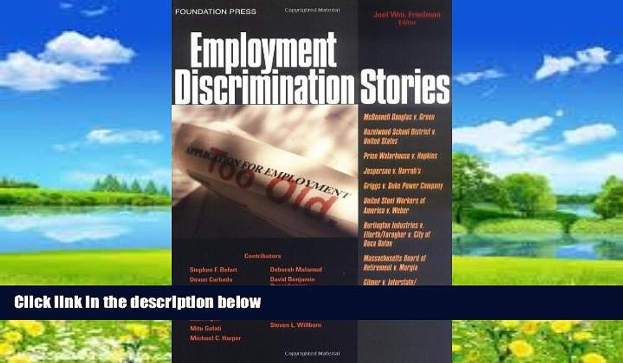 Big Deals  Employment Discrimination Stories (Law Stories)  Full Ebooks Best Seller