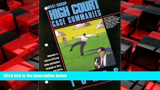 FREE DOWNLOAD  High Court Case Summaries - Torts  FREE BOOOK ONLINE