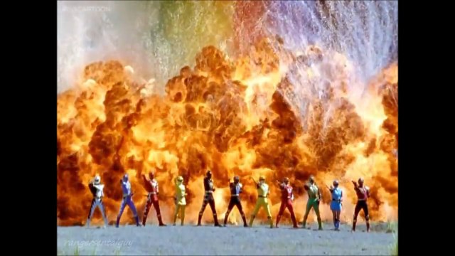 Power Rangers Dino Thunder with Ninja Storm Rangers and Abaranger vs Hurricanger Roll Call