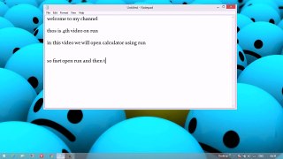 how to open calculator using run
