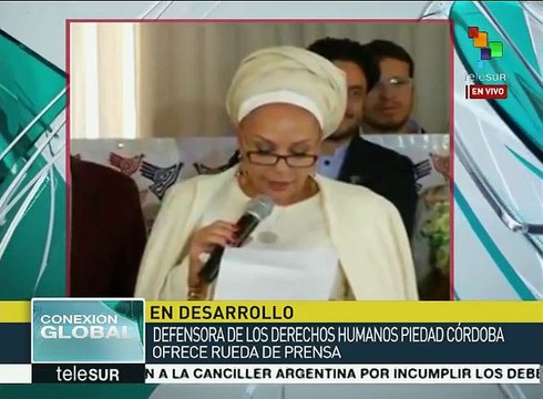 Piedad Córdoba pide a detractores a construir la democracia colombiana