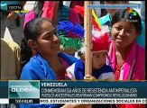 Venezolanos marchan por el Día de la Resistencia Indígena