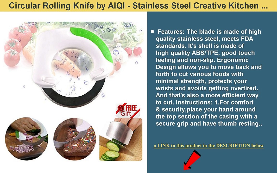 Circular Rolling Knife by AIQI - Stainless Steel Creative Kitchen ...