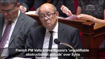 French PM slams Russia's 'obstructionist attitude' over Syria