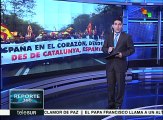 Españoles marchan contra la celebración del Día de la Hispanidad