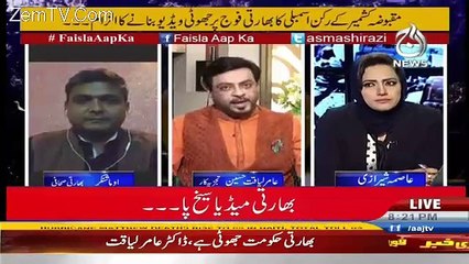 Aamir Liaquat Bashing On Indian Journalist In Live Talk Show
