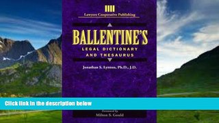 Big Deals  Ballentine s Legal Dictionary/Thesaurus (Lawyers Cooperative Publishing)  Best Seller
