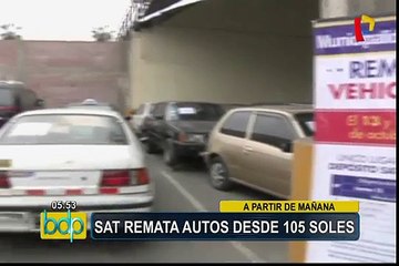 SAT: conozca más sobre el remate de vehículos con precio base de S/ 105