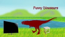 Tyrannosaurus Rex watch TV. Funny Dinosaurs Cartoons for children. Dinosaurios dibujos animados