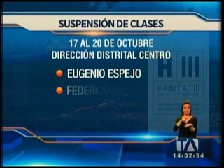 14 instituciones suspenderán clases por Habitat III