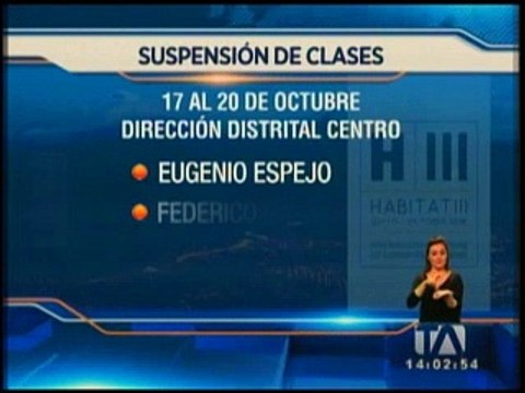 14 instituciones suspenderán clases por Habitat III