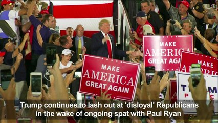 Trump continues to slam 'disloyal' Republicans