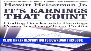 [PDF] It s Earnings That Count: Finding Stocks with Earnings Power for Long-Term Profits Full Online