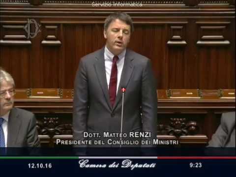 Roma - Consiglio europeo del 20 e 21 ottobre. Renzi alla Camera (12.10.16)