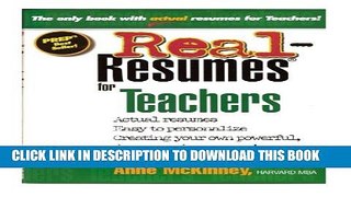 [PDF] Real-Resumes for Teachers Exclusive Full Ebook