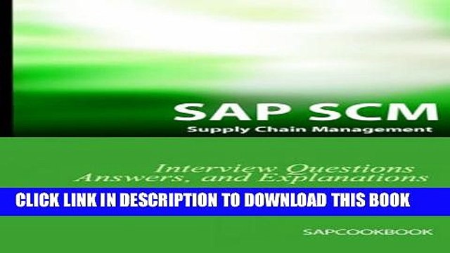 [PDF] SAP SCM Interview Questions Answers and Explanations: SAP Supply Chain Management
