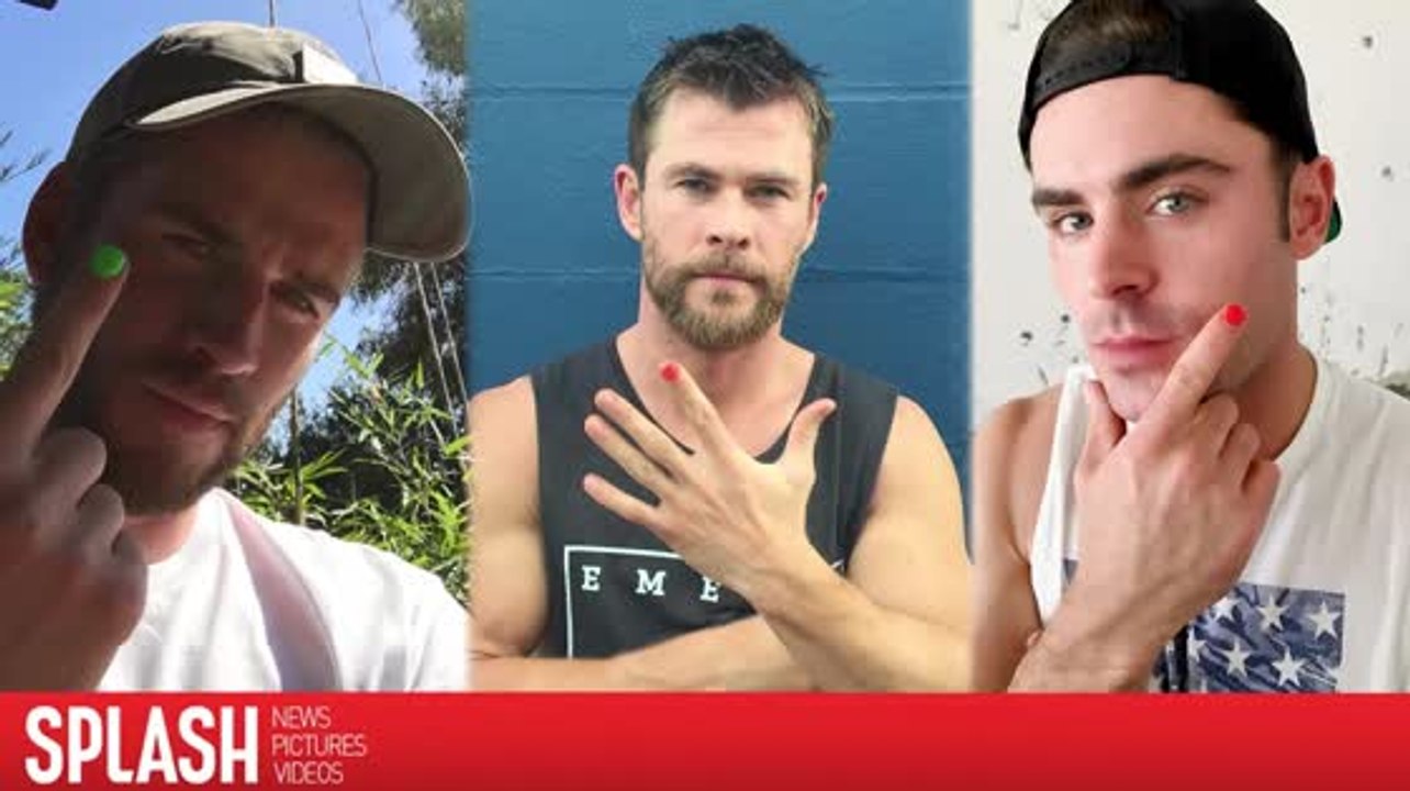 Zac Efron und die Hemsworth Brüder tragen lackierte Nägel für einen guten Zweck