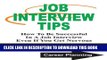 [PDF] JOB INTERVIEW TIPS: How To Be Successful In A Job Interview Even If You Get Nervous (Career