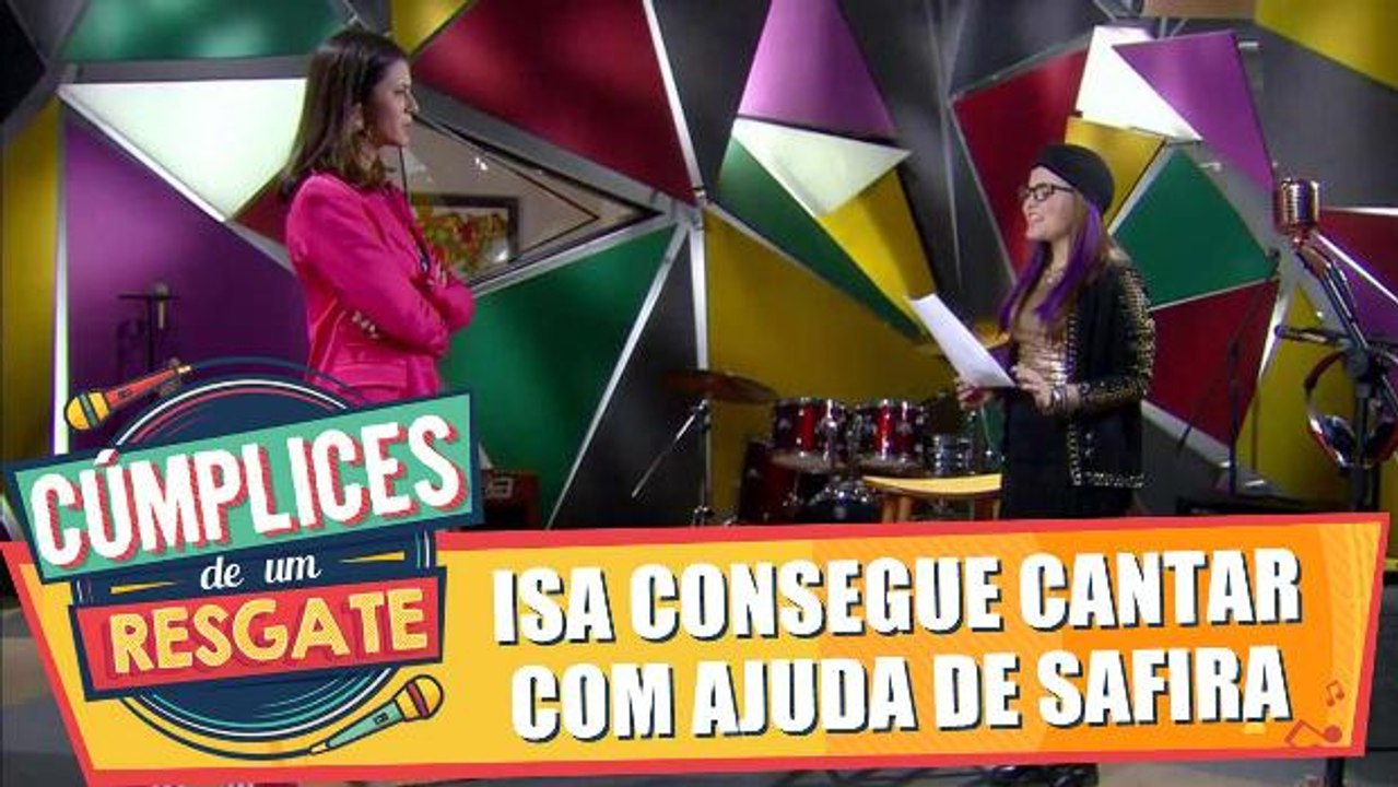 Isa consegue cantar com ajuda de Safira