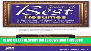 [PDF] Gallery of Best Resumes: A Collection of Quality Resumes by Professional Resume Writers, 5th