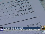 A Mesa property owner is shocked over sky-high water bill