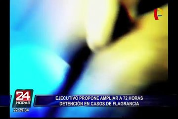 Ejecutivo propone ampliar a 72 horas detención en casos de flagrancia