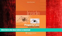 READ THE NEW BOOK Inside Property Law: What Matters   Why (Inside Series) READ EBOOK