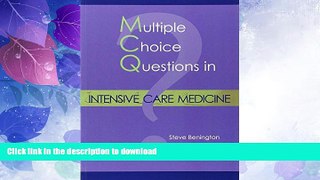 FAVORITE BOOK  Multiple Choice Questions in Intensive Care Medicine FULL ONLINE