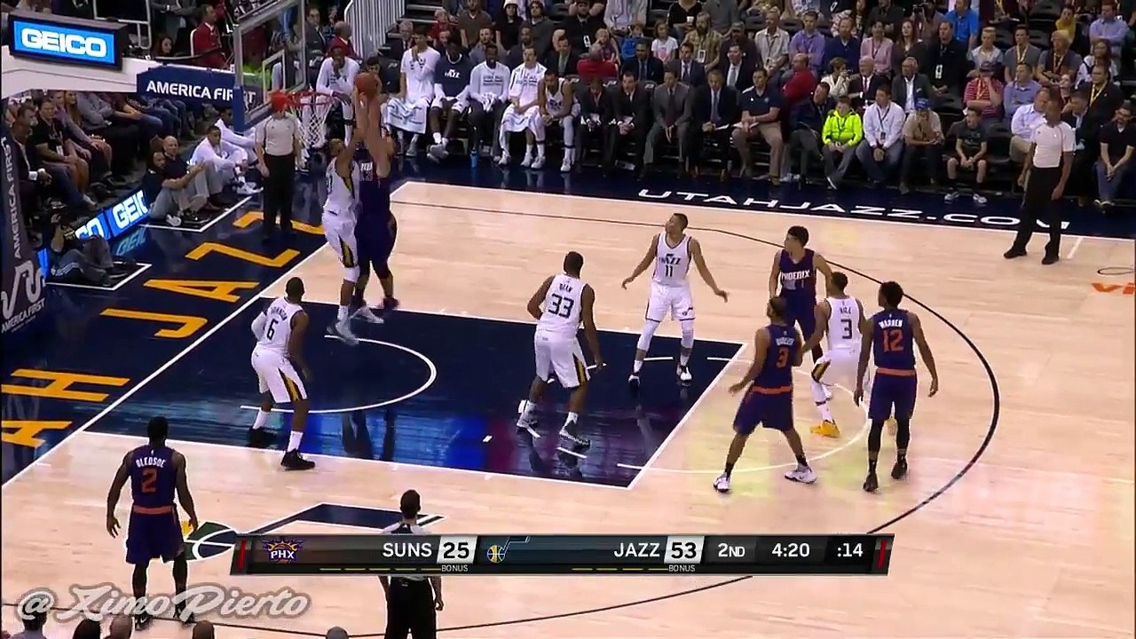 Rudy Gobert Rejects Alex Len's Dunk Attempt