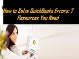 Top ways to solve quickbooks errors