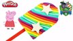 Play Doh Rainbow - Creations play-doh ice cream rainbow popsicle and peppa pig toys