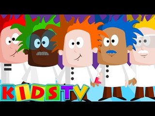Five Mad Scientists | Nursery rhymes with actions for children | Kids TV