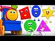 bob the train |  five little shapes jumping on the bed | nursery rhyme | 3d rhymes