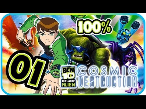 Ben 10 Cosmic Destruction Walkthrough Part 1 (PS3, X360, PS2, PSP, Wii) 100% Level 1 : Catacombs