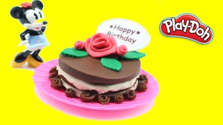 Play doh circle chocolate cake - DIY how to make chocolate cake play doh