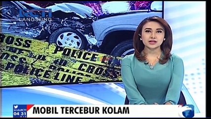 Mobil Tercebur di Kolam Patung Kuda