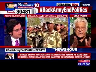 Om Puri VS Arnab Goswami In Indian Live Show