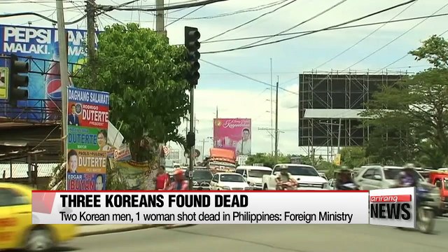 Three S. Koreans shot dead in Philippines