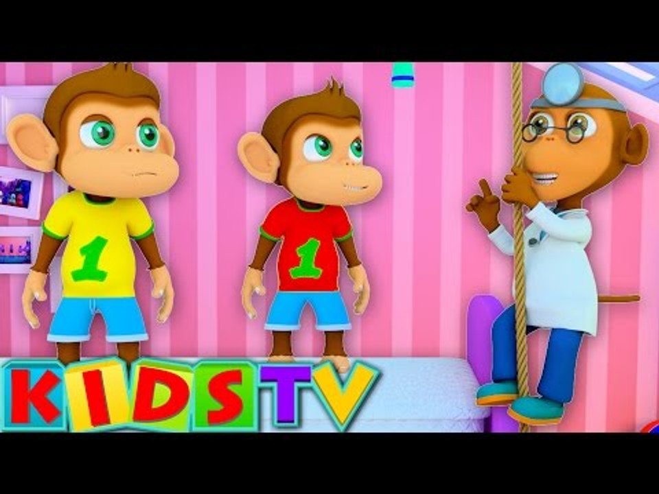 5 Little Monkeys Jumping On The Bed | 3d Rhymes | Kids TV