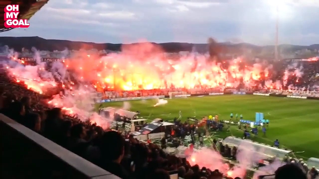 Incredible Atmosphere At A.S. Paok's Stadium In Greece