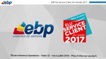 EBP Élu Service Client de l’Année 2017, catégorie éditeur de logiciels*