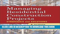 [PDF] Managing Residential Construction Projects: Strategies and Solutions Full Online