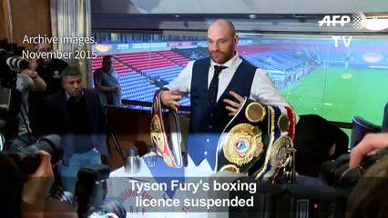 Tyson Fury's boxing licence suspended