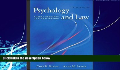 different   Psychology and Law: Theory, Research, and Application (with InfoTracÃ‚Â®)